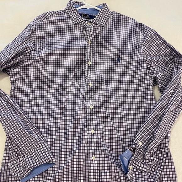 Ralph Lauren purple/blue button down polo - Picture 2 of 4